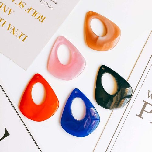 Boucles D'oreilles En Forme De Goutte, En Plastique Acrylique, Multicolore, Triangle, Accessoires Pour Pendentif, Collier, Breloques, Bricolage, Fait  La Main, 20 Pices