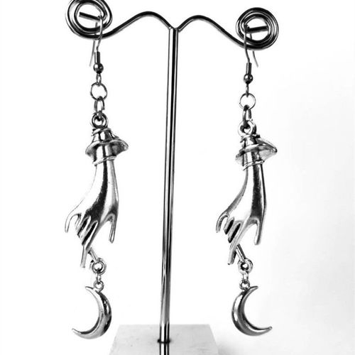Boucles D'oreilles En Forme De Lune, Desse, Sorcire, Bijoux, Croissant Dlicat, Punk, Dclaration Crative, Cadeau Pour Femmes, Nouvelle Magie, 2021
