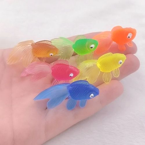 Boucles D'oreilles En Forme De Poisson Rouge Color, 10 Pices, Fabrication De Bijoux, Caoutchouc Souple, Poisson Dor, Jouet En Plastique, Poisson Rouge, Cadeau, Jouets Pour Enfants