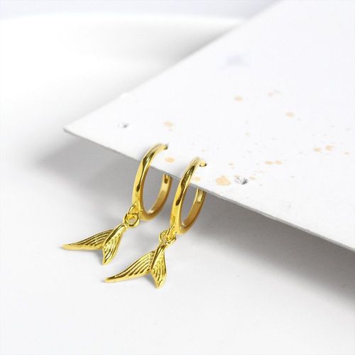 Boucles D'oreilles En Forme De Queue De Sirne Pour Femmes, En Argent Sterling 925, Uniques Et Mignonnes, Pendentif,  La Mode, Accessoire Bijoux De Fte