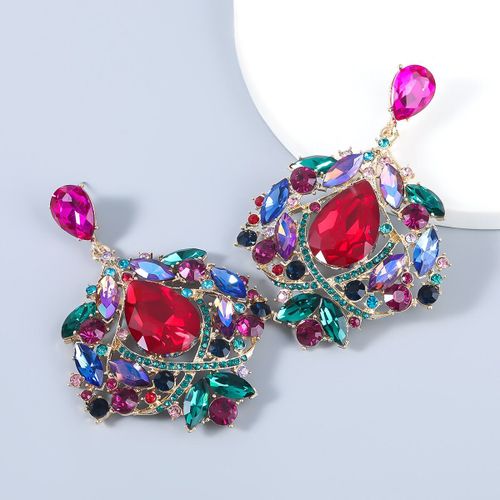 Boucles D'oreilles En Gros Strass Scintillant, Pendentif De Luxe Pour Femmes, Dner Mariage, Accessoires De Bijoux  La Mode