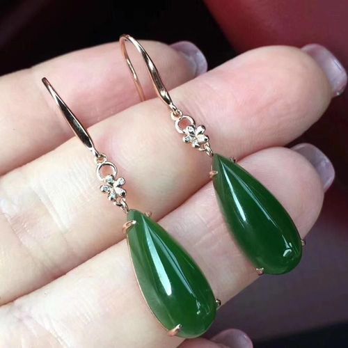 Boucles D'oreilles En Jaspe Naturel Incrust En Argent Sterling 925, Bijoux Fins Pour Femmes, Dtection De Support, Magnifique