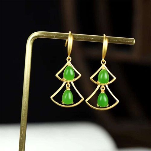 Boucles D'oreilles En Jaspe Naturel Sculpt  La Main, En Argent Incrust De Mthode Ancienne, Clous D'oreilles, Accessoires De Bijoux  La Mode, Cadeaux Pour Femmes, Offre Spciale