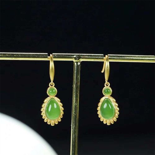 Boucles D'oreilles En Jaspe Naturel Sculpt  La Main, En Argent Incrust De Mthode Ancienne, Clous D'oreilles, Accessoires De Bijoux  La Mode, Cadeaux Pour Femmes, Offre Spciale