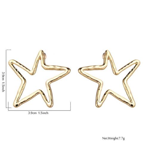 Boucles D'oreilles En Mtal Dor Pour Femmes, Bijoux  La Mode, toile Charmante, Gomtrique, Creux, Pour Dclaration De Fte, Simple, Tendance