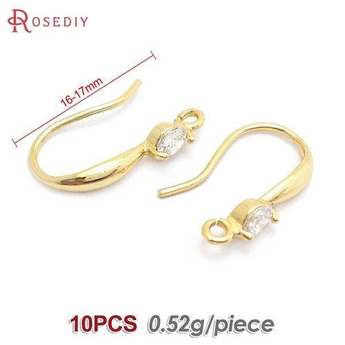 Boucles D'oreilles En Or 18 Carats En Laiton Pour Femme, Forme De Goutte, Rectangle Rond, CUr, Nar, Crochets, Bijoux  Bricoler Soi-Mme, Accessoires De Document