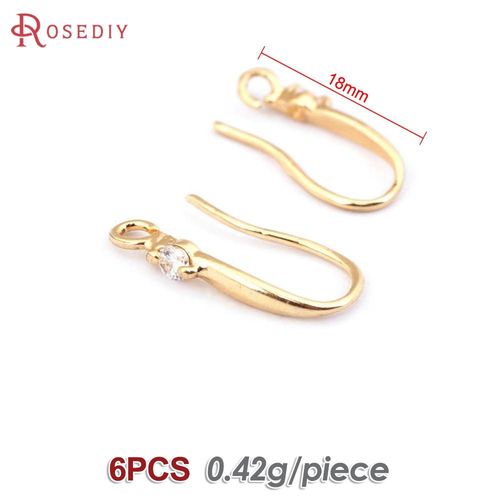 Boucles D'oreilles En Or 18 Carats En Laiton Pour Femme, Forme De Goutte, Rectangle Rond, CUr, Nar, Crochets, Bijoux  Bricoler Soi-Mme, Accessoires De Document