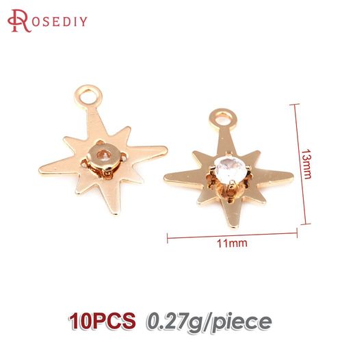 Boucles D'oreilles En Or 18 Carats Pour Femmes, Pendentifs En Laiton, Fleur, CUr, toile, Couronne, Bijoux  Bricoler Soi-Mme, Accessoires Excutifs, Document, 10 Pices