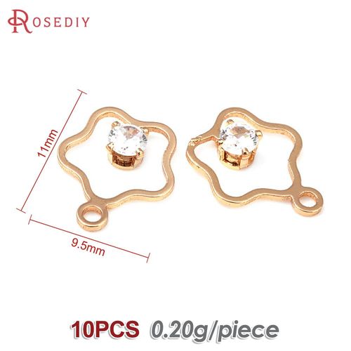 Boucles D'oreilles En Or 18 Carats Pour Femmes, Pendentifs En Laiton, Fleur, CUr, toile, Couronne, Bijoux  Bricoler Soi-Mme, Accessoires Excutifs, Document, 10 Pices