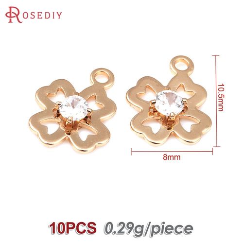 Boucles D'oreilles En Or 18 Carats Pour Femmes, Pendentifs En Laiton, Fleur, CUr, toile, Couronne, Bijoux  Bricoler Soi-Mme, Accessoires Excutifs, Document, 10 Pices
