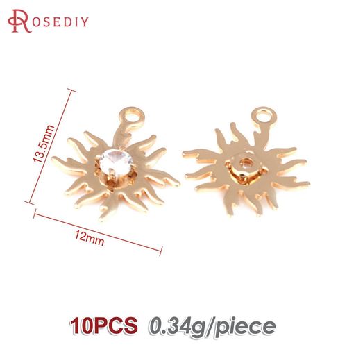 Boucles D'oreilles En Or 18 Carats Pour Femmes, Pendentifs En Laiton, Fleur, CUr, toile, Couronne, Bijoux  Bricoler Soi-Mme, Accessoires Excutifs, Document, 10 Pices