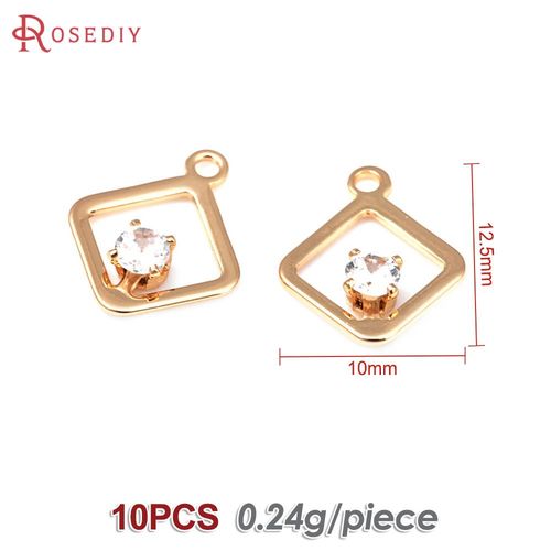 Boucles D'oreilles En Or 18 Carats Pour Femmes, Pendentifs En Laiton, Fleur, CUr, toile, Couronne, Bijoux  Bricoler Soi-Mme, Accessoires Excutifs, Document, 10 Pices