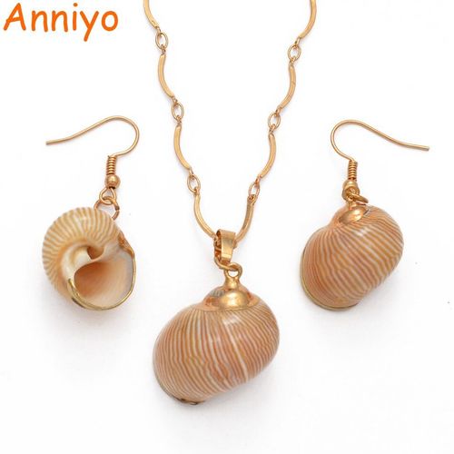 Boucles D'oreilles En Or Clair, Pendentif En Coquillage Vritable, Bijoux En Escargots De Guine, Papouasie, La Couleur Et La Taille Ne Peuvent Pas tre Identiques, #109906