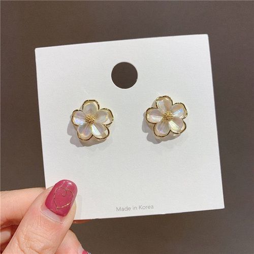 Boucles D'oreilles En Perles De Lapin Pour Femmes Et Filles, Bijoux De Mariage, Fianailles, Coquillage Hypoallergnique, Mode Corenne, Fte