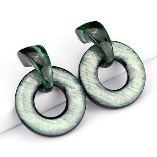 Boucles D'oreilles En Rsine Acrylique Pour Femmes, Uniques, Corennes, Multicolores, Pendentif Rond, Bijoux  La Mode, Cadeau