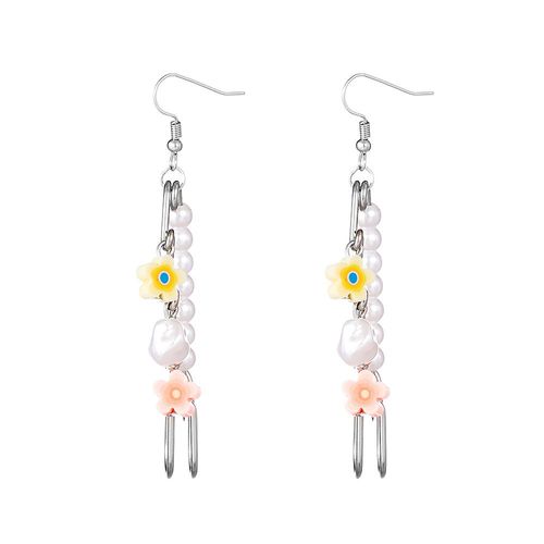 Boucles D'oreilles En Rsine Colore Pour Femmes, Pendentif  Fleurs, Tendance,  La Mode, Longues Pampilles, Bijoux, Vente En Gros, Vente Directe