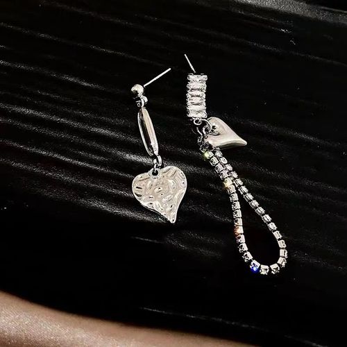 Boucles D'oreilles En Strass Rose Asymtriques Pour Filles, Bijoux Mignons En Forme De Serrure  Cl, Mode Corenne Pour Femmes