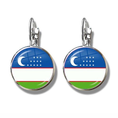 Boucles D'oreilles En Verre Avec Hameon Pour Drapeau Franais, Boucles D'oreilles Avec Drapeau National De L'irlande Du Nord, Du Pays De Galle, Du Vanuatu, De La Tonga, Du Suriname, De L'irlande, De La Guine Franaise