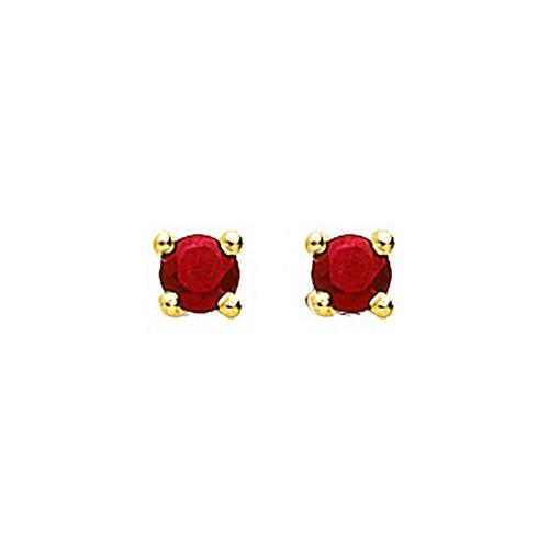 Boucles D'oreilles Femme - Rubis - Or 18 Carats