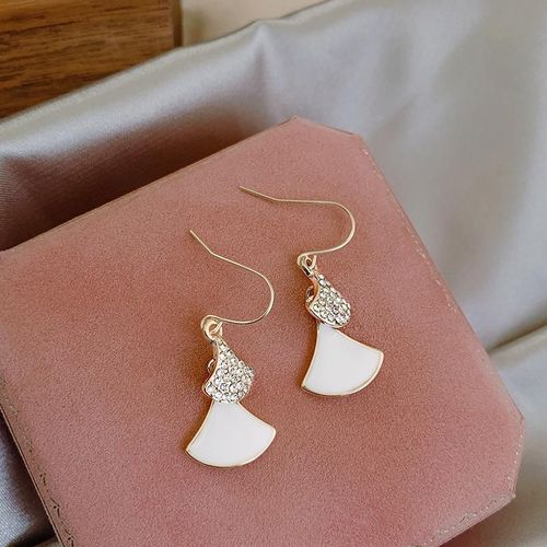 Boucles D'oreilles Gomtriques Classiques Corennes Pour Femmes, Bijoux Avec Pendentif En Cristal, Couleur Noir Et Blanc,  La Mode, Nouvelle Collection 2020