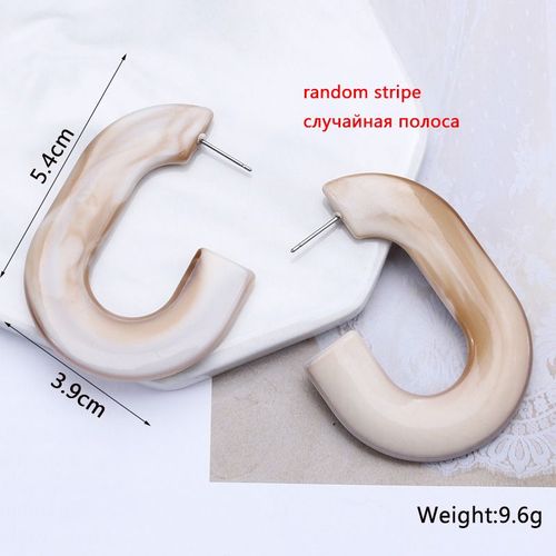 Boucles D'oreilles Gomtriques Creuses Pour Femmes Et Filles, Boucles D'oreilles Pendantes En Acrylique Blanc Cristal, Bijoux D'oreille Beiges, Mode Corenne, Nouveau