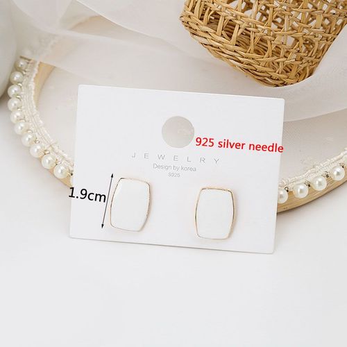 Boucles D'oreilles Gomtriques Creuses Pour Femmes Et Filles, Boucles D'oreilles Pendantes En Acrylique Blanc Cristal, Bijoux D'oreille Beiges, Mode Corenne, Nouveau