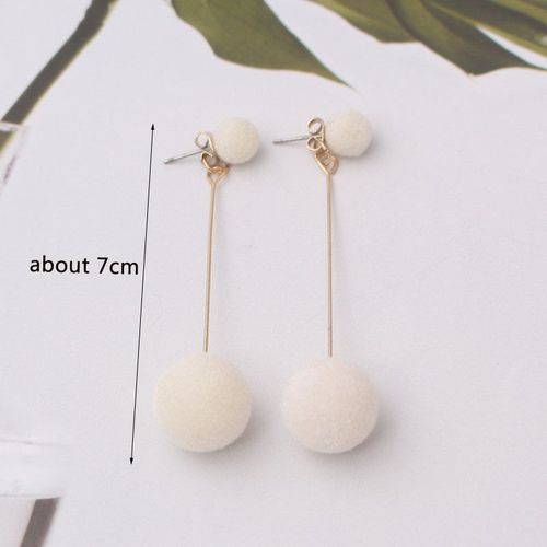 Boucles D'oreilles Gomtriques Creuses Pour Femmes Et Filles, Boucles D'oreilles Pendantes En Acrylique Blanc Cristal, Bijoux D'oreille Beiges, Mode Corenne, Nouveau