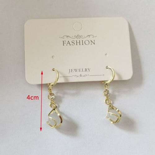 Boucles D'oreilles Gomtriques Creuses Pour Femmes Et Filles, Boucles D'oreilles Pendantes En Acrylique Blanc Cristal, Bijoux D'oreille Beiges, Mode Corenne, Nouveau
