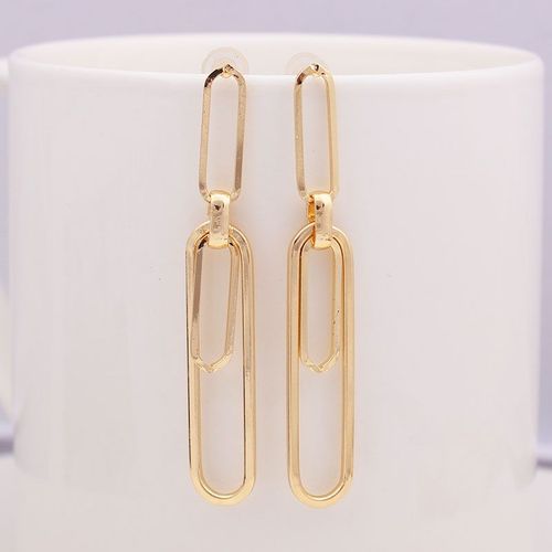 Boucles D'oreilles Gomtriques Pour Femmes, Longues, Simples, Carres, En Mtal, Cadeaux De Mariage, Mode Corenne