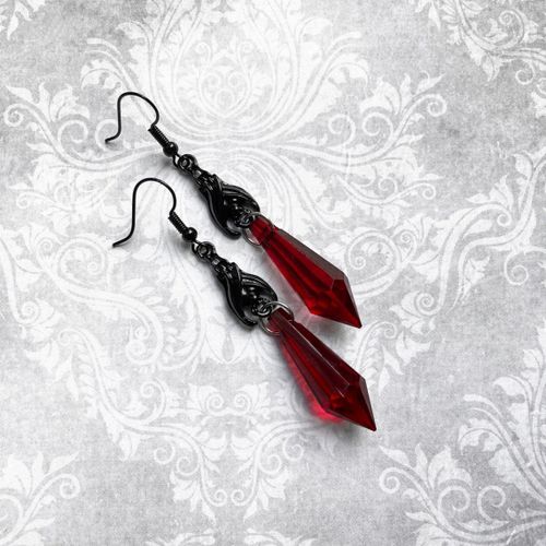 Boucles D'oreilles Gothiques En Cristal De Chauve-Souris Venom Vert Pour Femmes Et Filles, Bijoux De Sorcire Pprdtermine, Pendentif Vampire, Crochets D'oreille, Accessoires De Mode, Cadeau