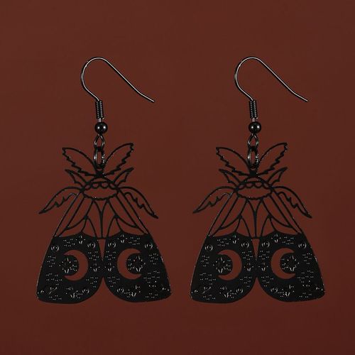 Boucles D'oreilles Gothiques Pour Femmes Et Filles, Boucles D'oreilles Creuses En Forme De Lune, En Forme D'os De Poisson Rouge, Pendentif Fait  La Main, 2022