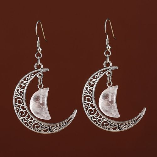 Boucles D'oreilles Gothiques Pour Femmes Et Filles, Boucles D'oreilles Creuses En Forme De Lune, En Forme D'os De Poisson Rouge, Pendentif Fait  La Main, 2022