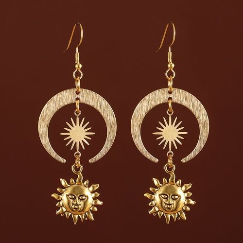 Boucles D'oreilles Gothiques Pour Femmes Et Filles, Boucles D'oreilles Creuses En Forme De Lune, En Forme D'os De Poisson Rouge, Pendentif Fait  La Main, 2022