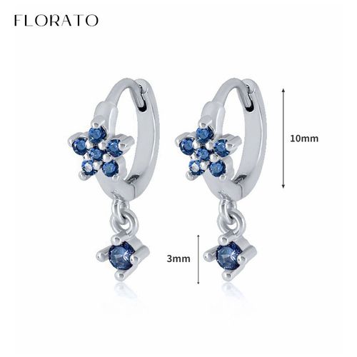 Boucles D'oreilles Goutte D'eau En Argent Regard 925 Pour Femmes, Bijoux De Mariage, Pendentif En Or, Bleu, Cristal, Diable, Mode