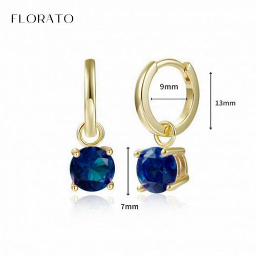 Boucles D'oreilles Goutte D'eau En Argent Regard 925 Pour Femmes, Bijoux De Mariage, Pendentif En Or, Bleu, Cristal, Diable, Mode