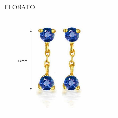 Boucles D'oreilles Goutte D'eau En Argent Regard 925 Pour Femmes, Bijoux De Mariage, Pendentif En Or, Bleu, Cristal, Diable, Mode