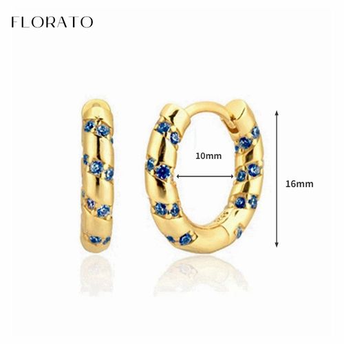Boucles D'oreilles Goutte D'eau En Argent Regard 925 Pour Femmes, Bijoux De Mariage, Pendentif En Or, Bleu, Cristal, Diable, Mode