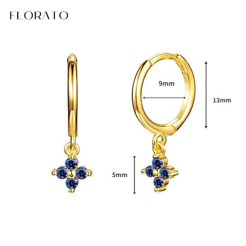 Boucles D'oreilles Goutte D'eau En Argent Regard 925 Pour Femmes, Bijoux De Mariage, Pendentif En Or, Bleu, Cristal, Diable, Mode