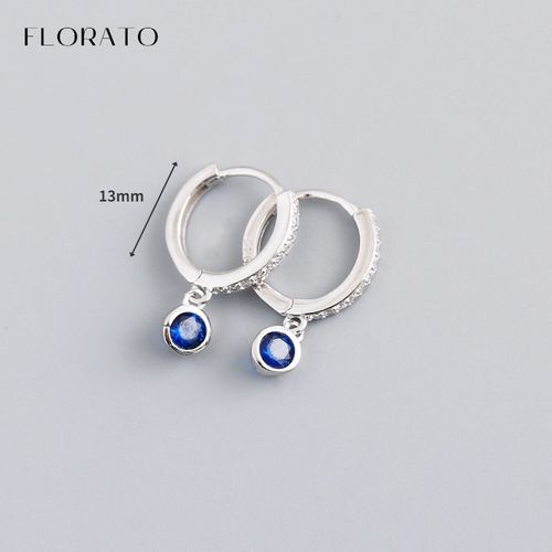 Boucles D'oreilles Goutte D'eau En Argent Regard 925 Pour Femmes, Bijoux De Mariage, Pendentif En Or, Bleu, Cristal, Diable, Mode