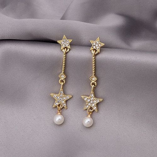 Boucles D'oreilles Longues  Pampilles, Pendentif En Perle Douce Corenne, toile De Cristal, Bijoux Suspendus Pour Femmes, Cadeau De Mariage, Nouvelle Collection 2020