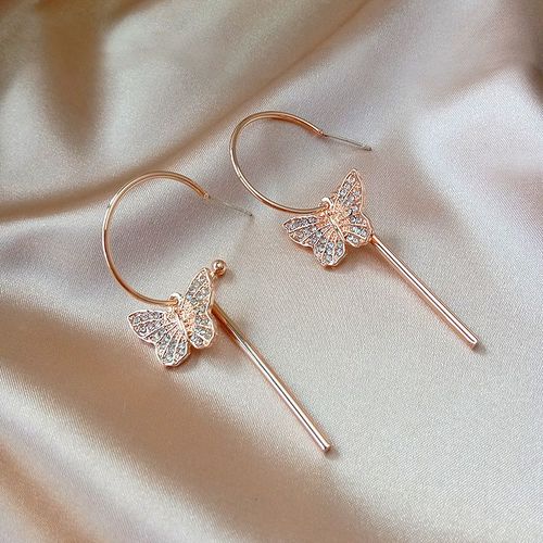 Boucles D'oreilles Longues Papillon En Cristal Sauvage Pour Femmes, Bijoux  La Mode Corenne, Nouveau Temprament, Rouge, Vente En Gros, 2021