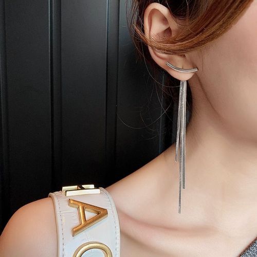 Boucles D'oreilles Longues Pompon Pour Femme, Perle Simule, Perle Ronde Blanche, Pendentif De Mariage, Mode Corenne, Bijoux Cadeaux, Nouveau, 2020