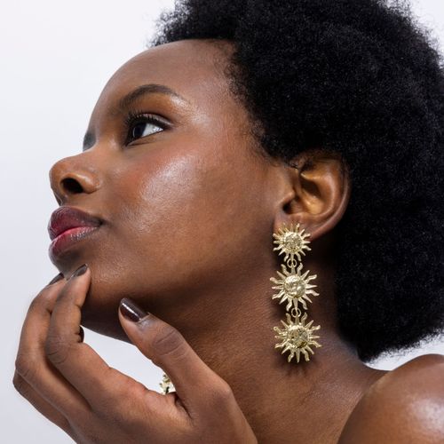Boucles D'oreilles Luxenter Lagun En Or Jaune 18 Carats.
