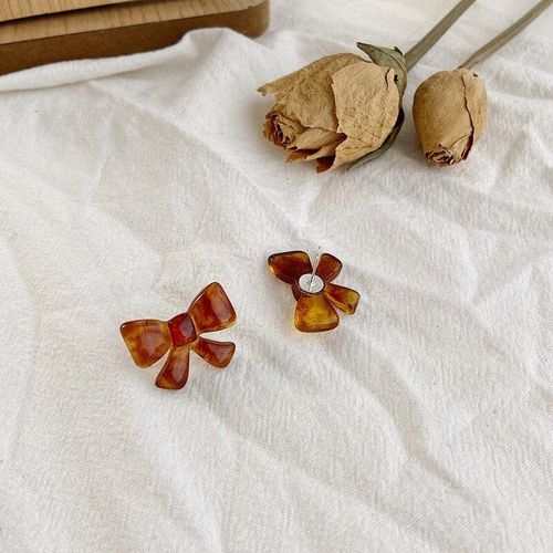 Boucles D'oreilles Marron Jaune, lgantes Et Charmantes, En Forme De Fleur Corenne, Pour Femmes, Bijoux  La Mode, 2020