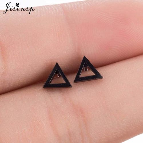 Boucles D'oreilles Multiples En Acier Inoxydable Pour Femme Et Enfant,Accessoires De Bijouterie,Minimaliste,Noir,Rond,toile,Lune,Croix,2022