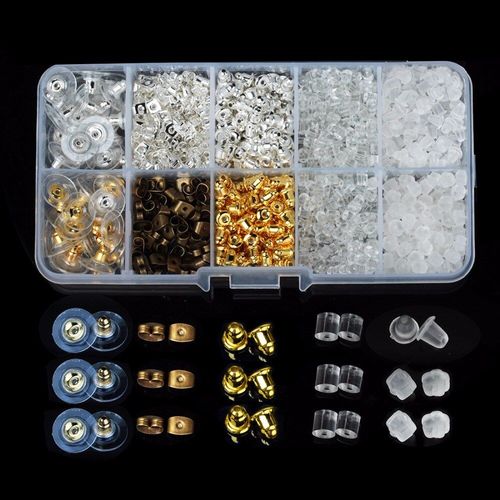 Boucles D'oreilles Normales, Ensembles De Bouchons De Dos, Fabrication D'accessoires En Plastique Transparent, Bouchage D'oreille Bloqu, Vente En Gros