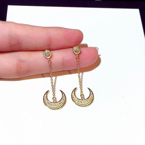 Boucles D'oreilles Pendantes En Cristal Pour Femmes, Boucles D'oreilles Pompon, Fil Mtallique, Document Dor, Mode Corenne, Nouveau