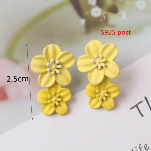 Boucles D'oreilles Pendantes En Mtal Jaune Pour Femmes, Bijoux D'oreille Gomtriques, Perle, Goutte, Mode Corenne, Nouveau