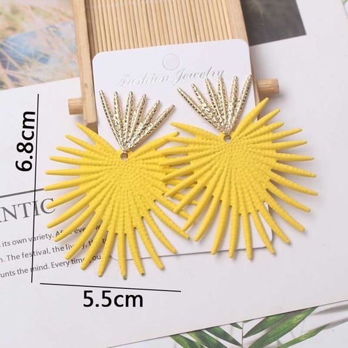 Boucles D'oreilles Pendantes Fleur Jaune Pour Femmes, Boucles D'oreilles Pendantes, Perle, Creux, Carr, Dclaration, Mode Corenne, Document, 216.239.