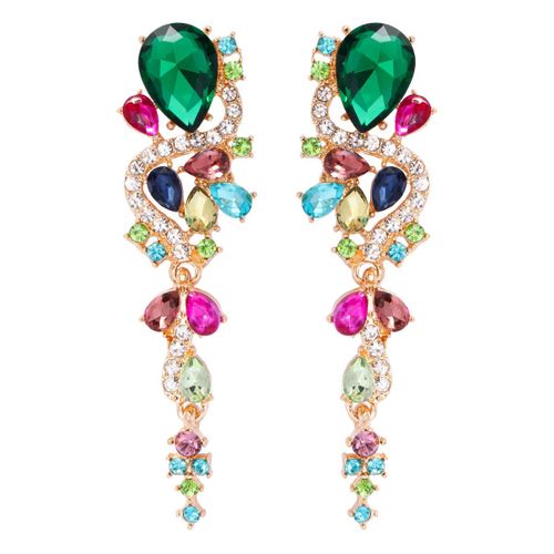 Boucles D'oreilles Pendantes Pour Femmes, Style Bohme, Forme Goutte D'eau, Grappe W